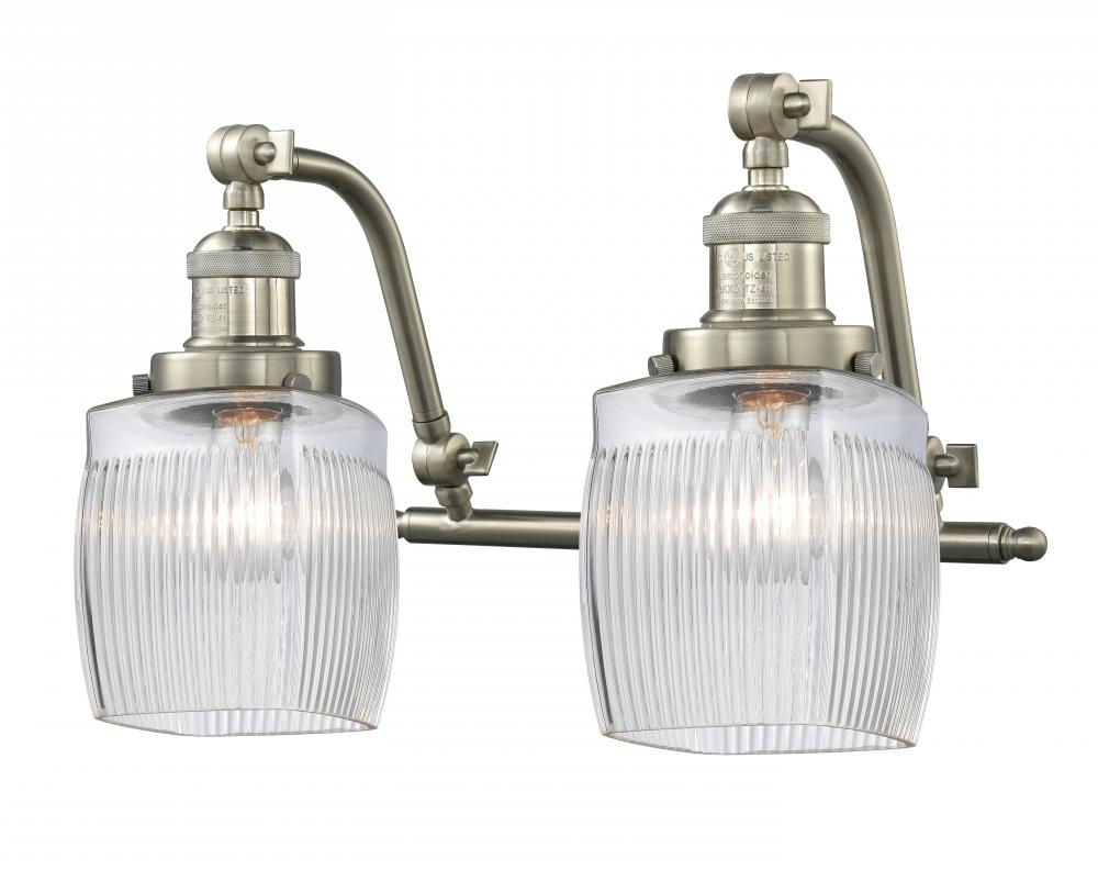 Colton - 2 Light - 17 inch - Brushed Satin Nickel - Adjustable Bath Vanity Light