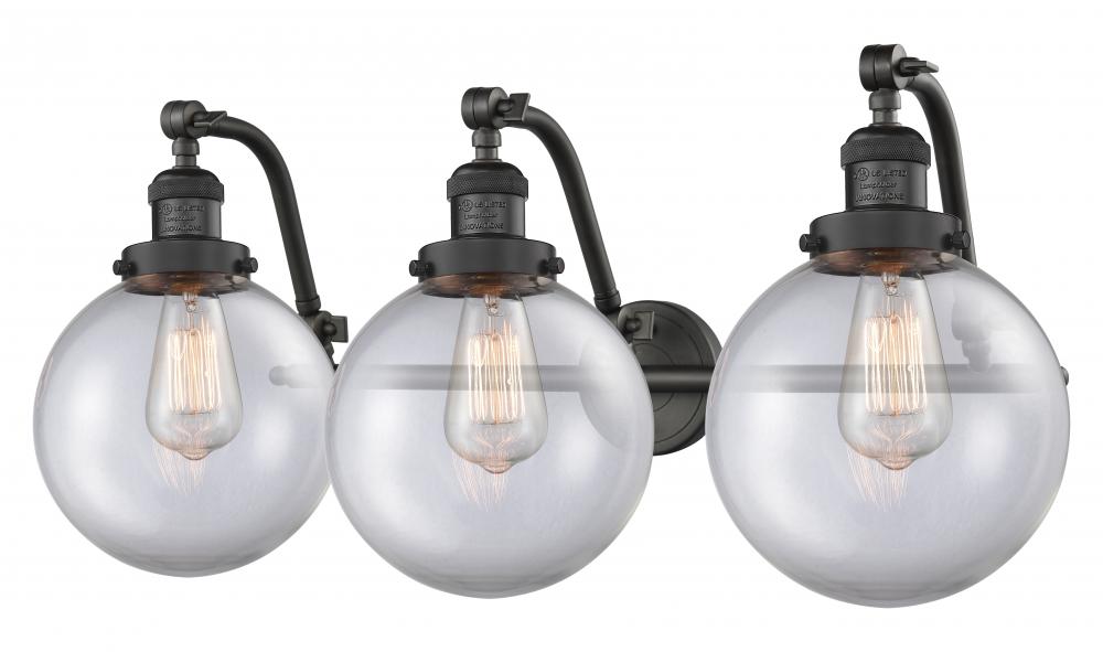 Beacon - 3 Light - 28 inch - Oil Rubbed Bronze - Adjustable Bath Vanity Light
