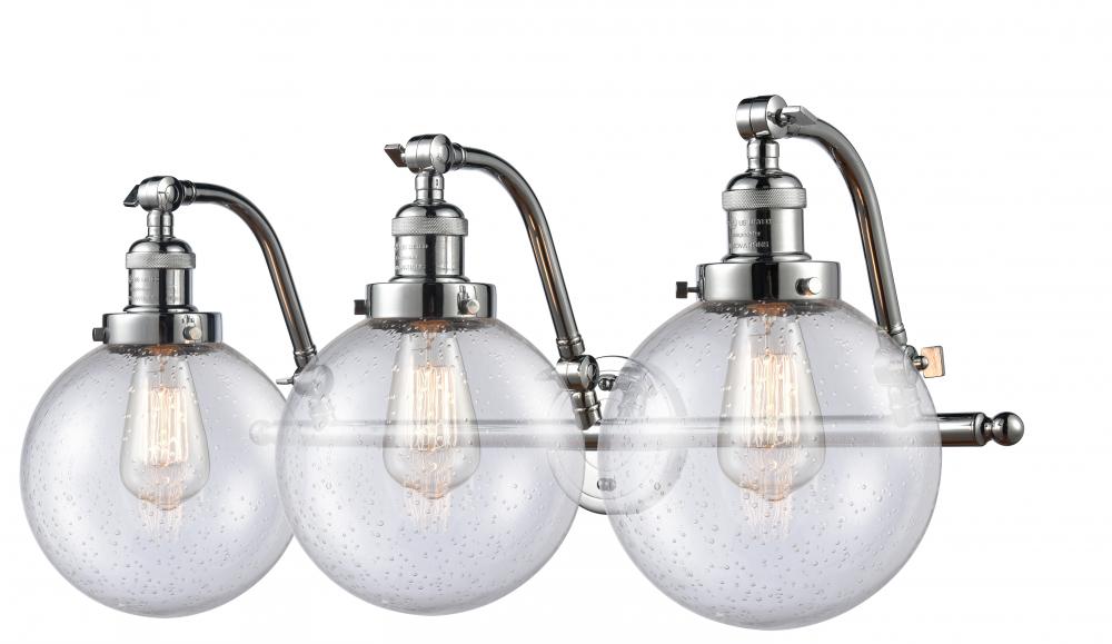 Beacon - 3 Light - 28 inch - Polished Chrome - Adjustable Bath Vanity Light