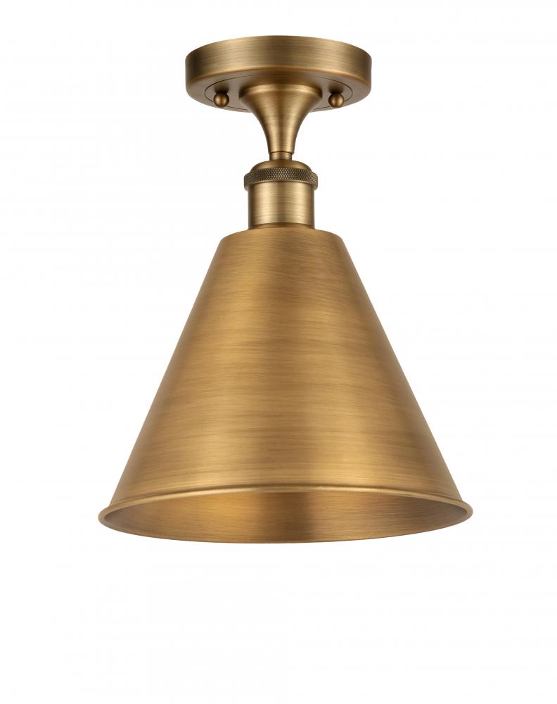 Berkshire - 1 Light - 12 inch - Brushed Brass - Semi-Flush Mount