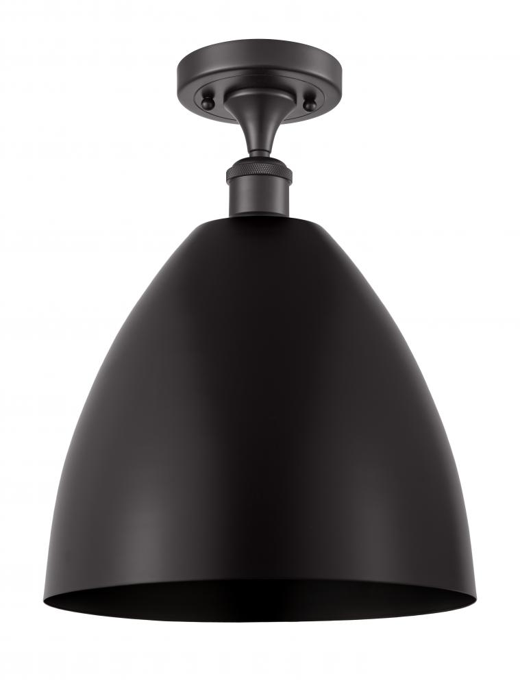 Bristol - 1 Light - 12 inch - Matte Black - Semi-Flush Mount