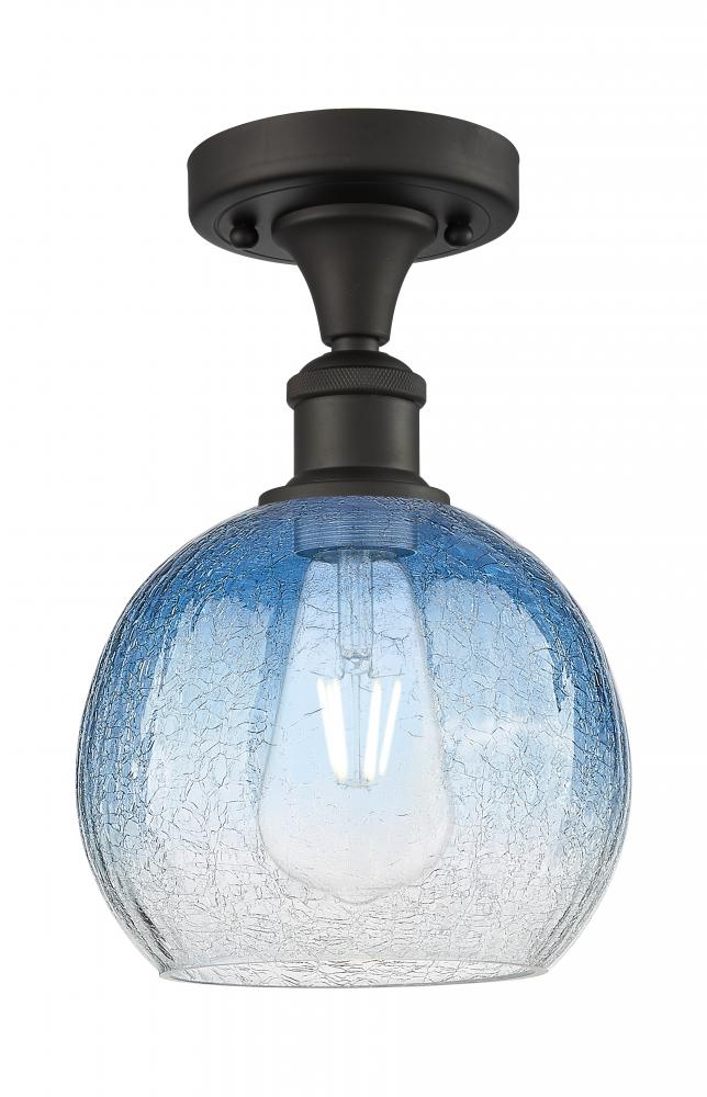 Brookhaven Globe - 1 Light - 8 inch - Oil Rubbed Bronze - Semi-Flush Mount