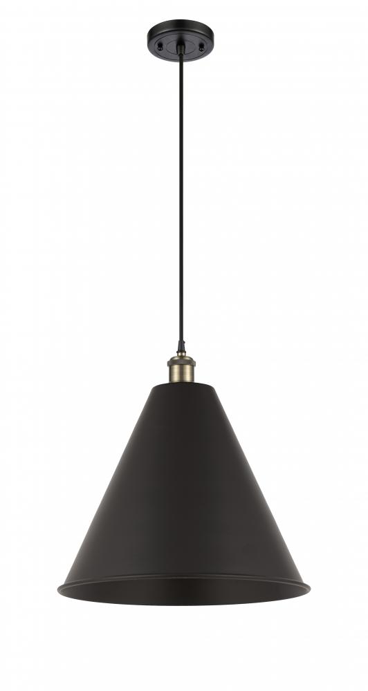 Berkshire - 1 Light - 16 inch - Black Antique Brass - Cord hung - Mini Pendant