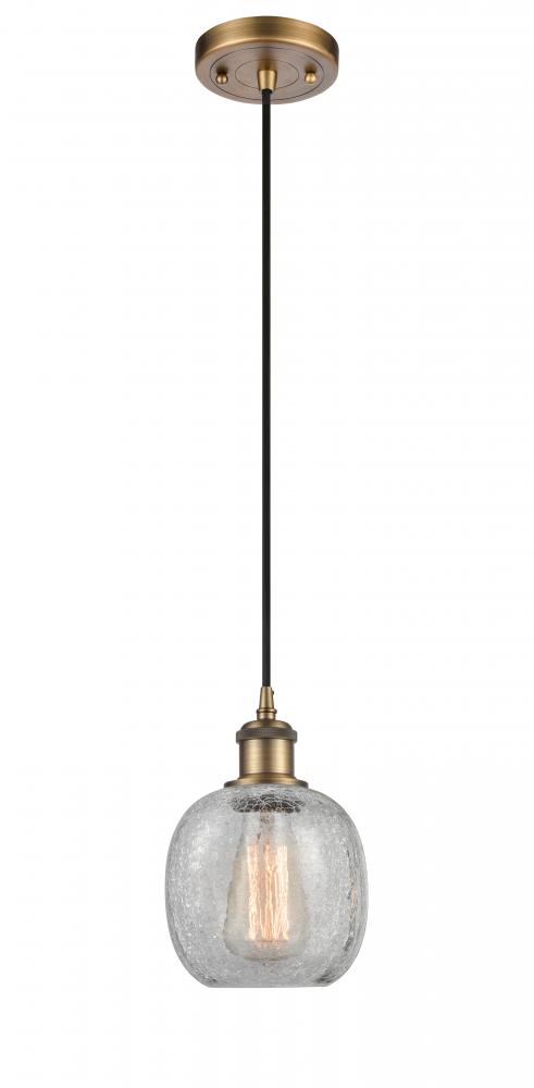 Belfast - 1 Light - 6 inch - Brushed Brass - Cord hung - Mini Pendant