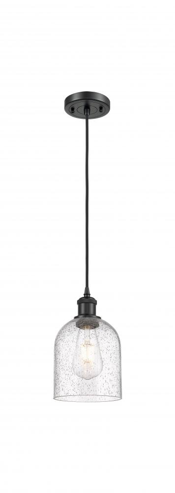 Bella - 1 Light - 6 inch - Matte Black - Cord hung - Mini Pendant