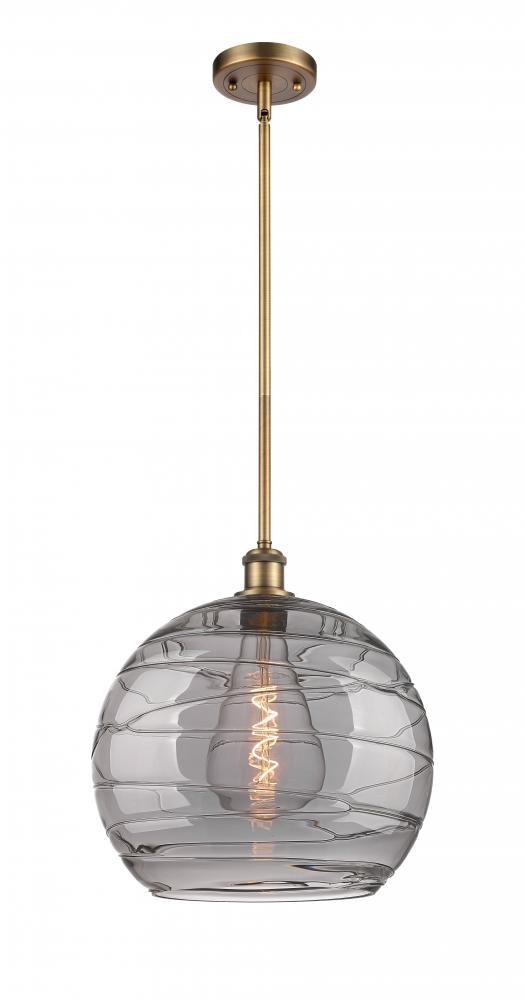 Athens Deco Swirl - 1 Light - 14 inch - Brushed Brass - Pendant