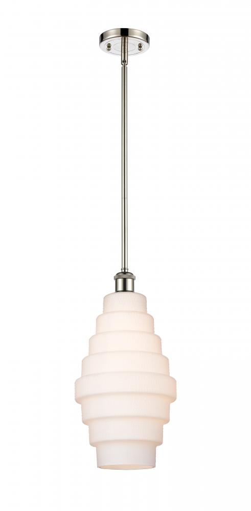 Cascade - 1 Light - 8 inch - Polished Nickel - Mini Pendant