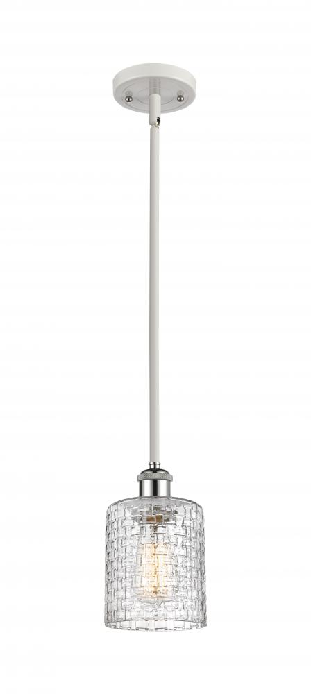 Cobbleskill - 1 Light - 5 inch - White Polished Chrome - Mini Pendant