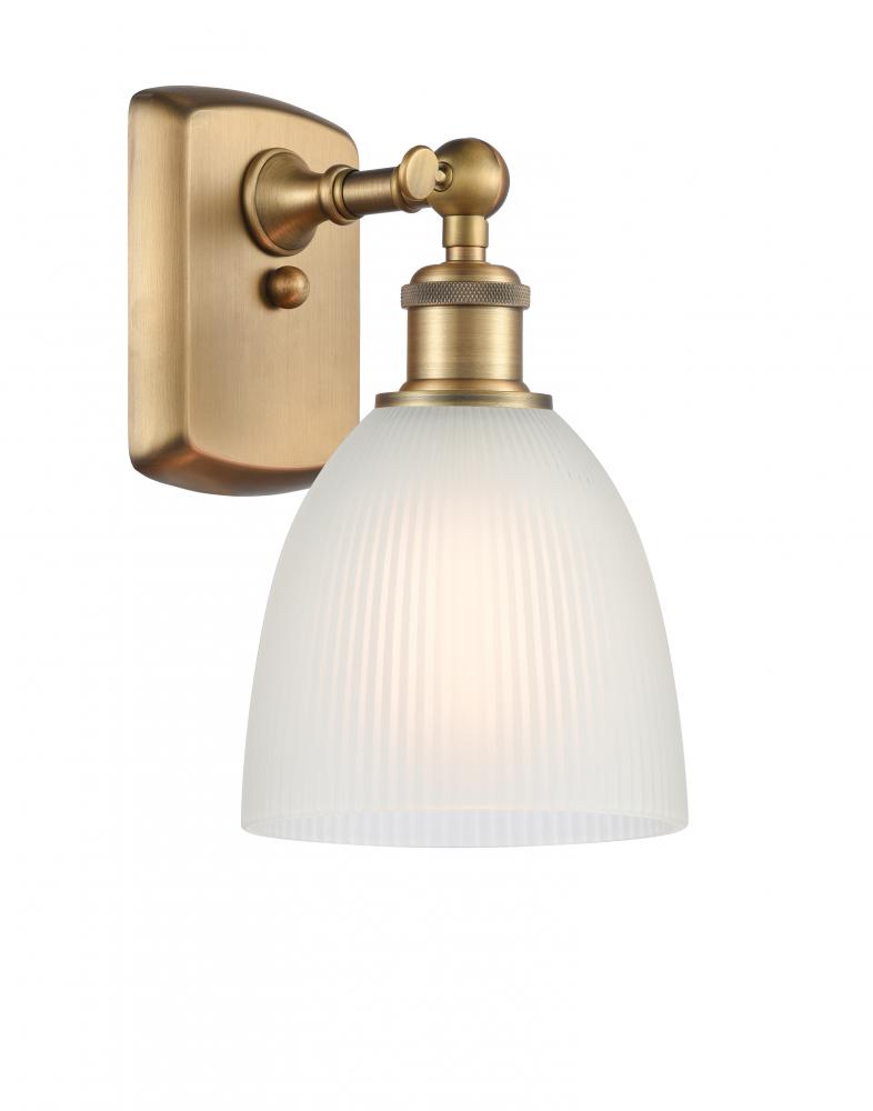 Castile - 1 Light - 6 inch - Brushed Brass - Sconce