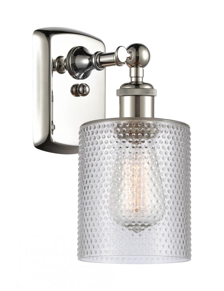 Cobbleskill - 1 Light - 5 inch - Polished Nickel - Sconce