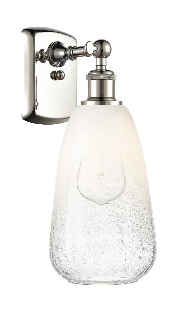 Brookhaven Almond - 1 Light - 6 inch - Polished Nickel - Sconce