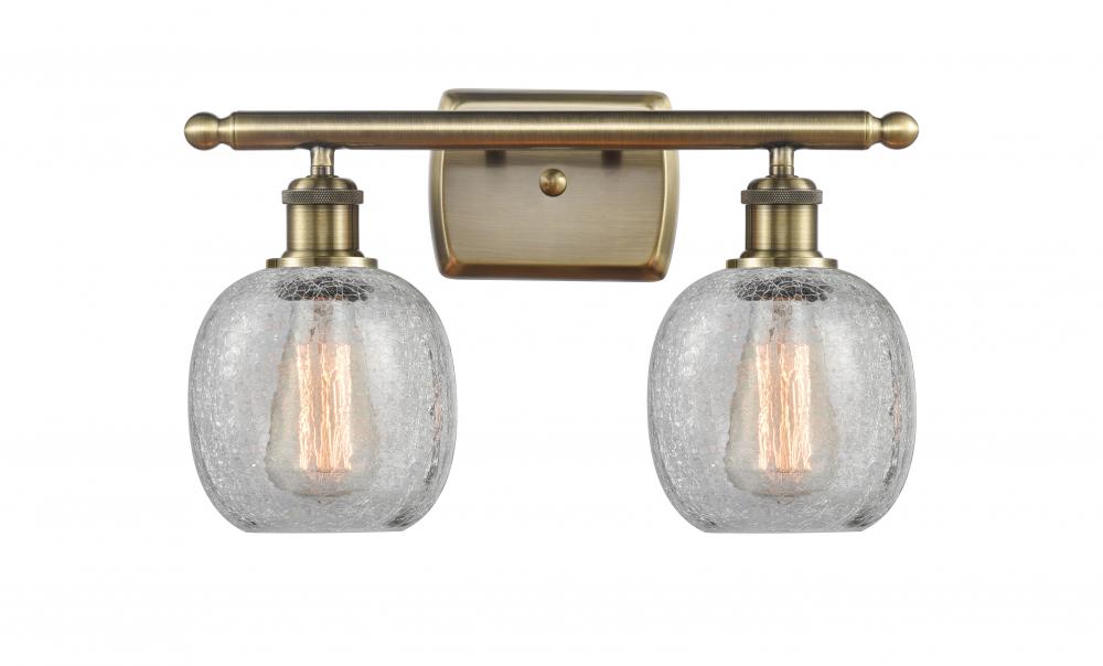 Belfast - 2 Light - 16 inch - Antique Brass - Bath Vanity Light