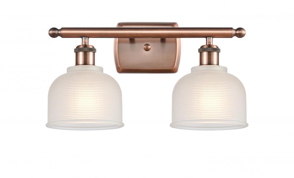 Dayton - 2 Light - 16 inch - Antique Copper - Bath Vanity Light