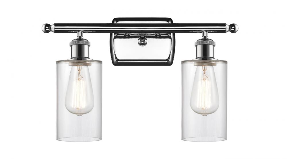 Clymer - 2 Light - 14 inch - Polished Chrome - Bath Vanity Light