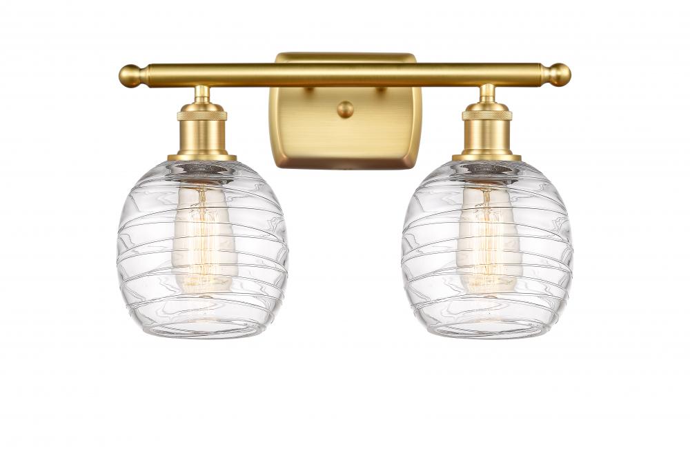 Belfast - 2 Light - 16 inch - Satin Gold - Bath Vanity Light