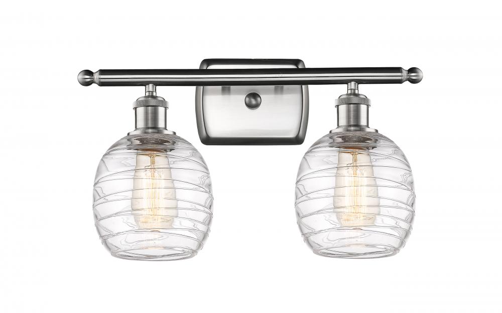 Cobbleskill - 2 Light - 15 inch - Brushed Satin Nickel - Bath Vanity Light