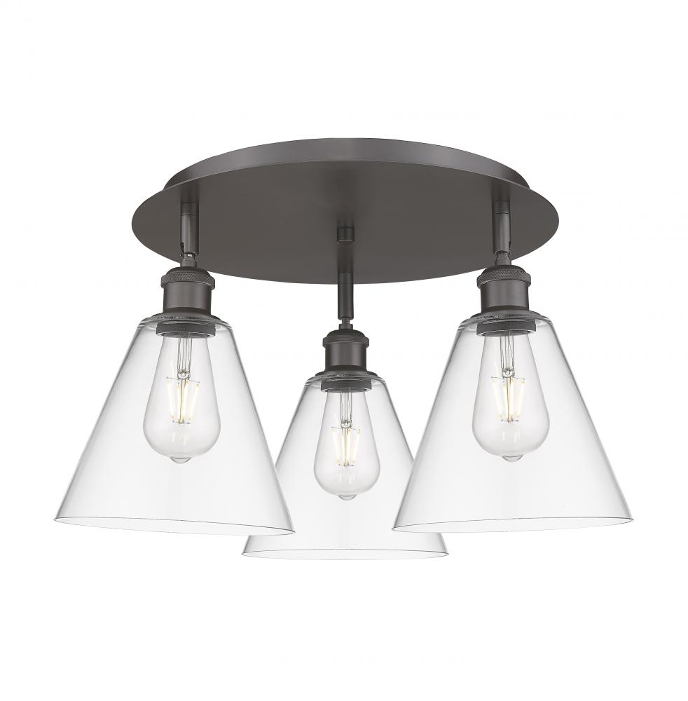 Berkshire - 3 Light - 20 inch - Oil Rubbed Bronze - Flush Mount