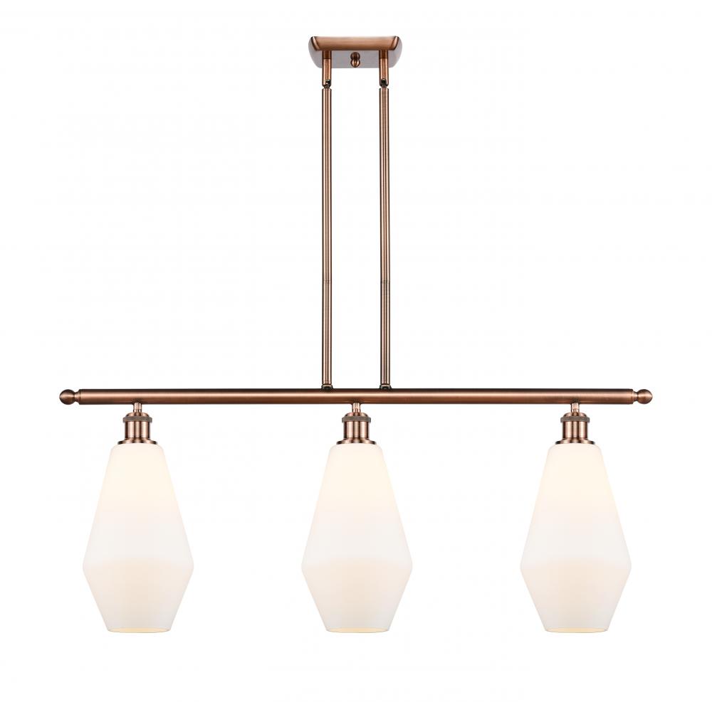 Cindyrella - 3 Light - 36 inch - Antique Copper - Cord hung - Island Light