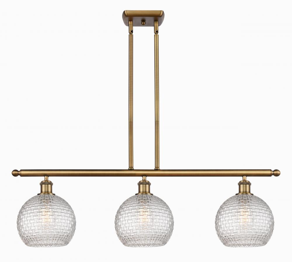 Athens - 3 Light - 36 inch - Brushed Brass - Cord hung - Island Light