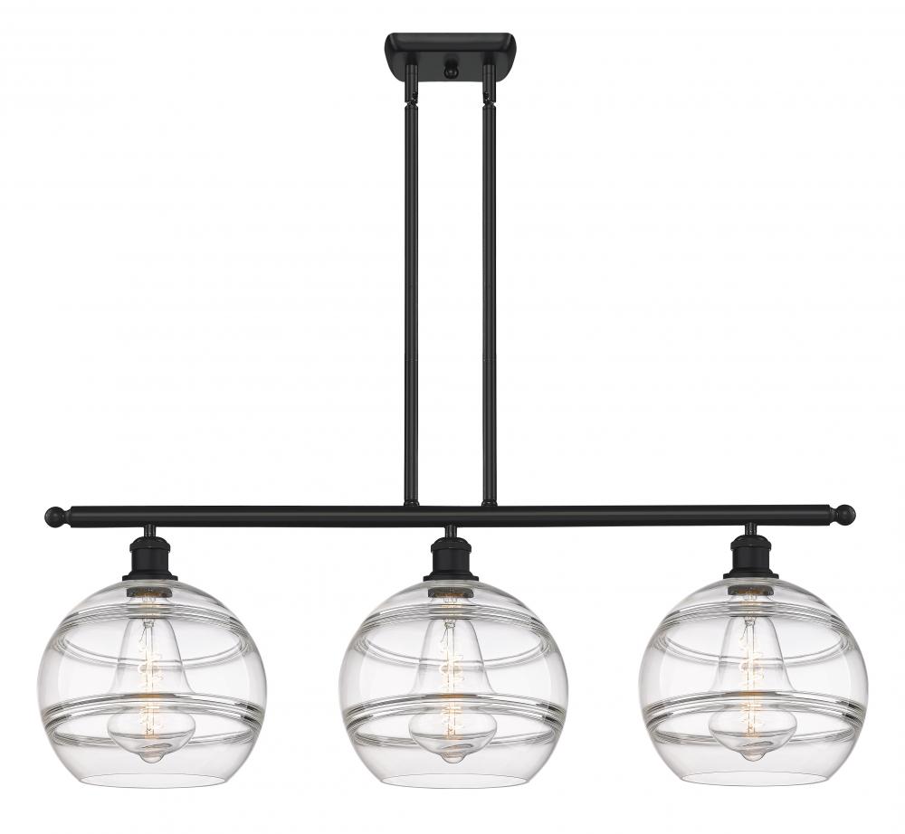 Rochester - 3 Light - 37 inch - Matte Black - Cord hung - Island Light