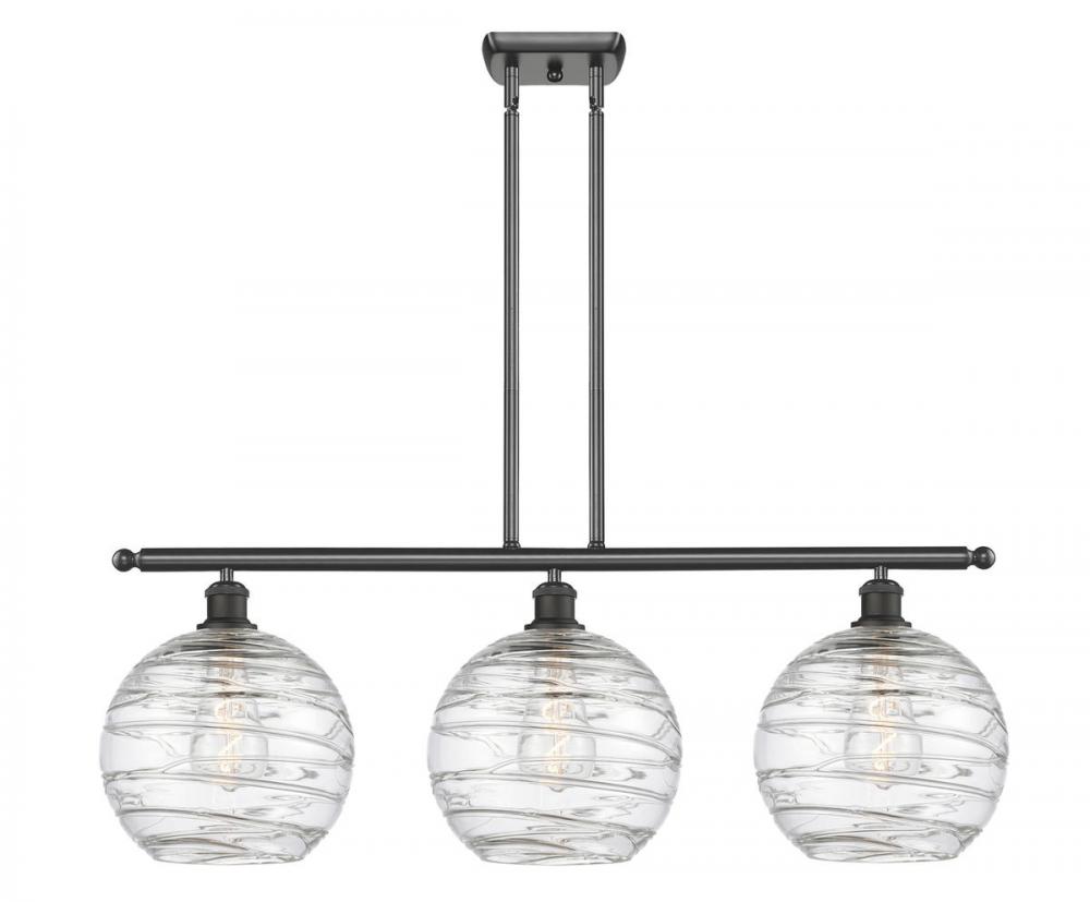 Athens Deco Swirl - 3 Light - 37 inch - Oil Rubbed Bronze - Cord hung - Island Light