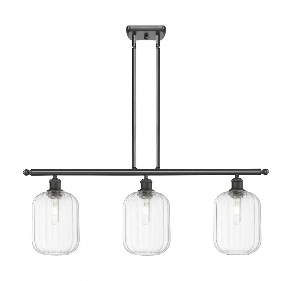 Preston Cylinder - 3 Light - 36 inch - Oil Rubbed Bronze - Stem Hung - Island Light