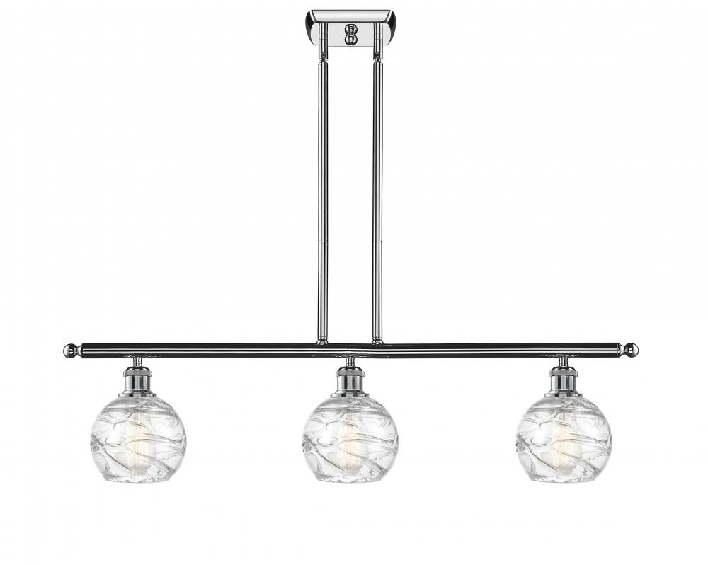 Athens Deco Swirl - 3 Light - 36 inch - Polished Chrome - Cord hung - Island Light