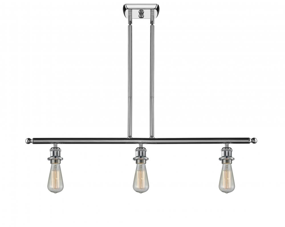 Bare Bulb - 3 Light - 36 inch - Polished Chrome - Cord hung - Island Light