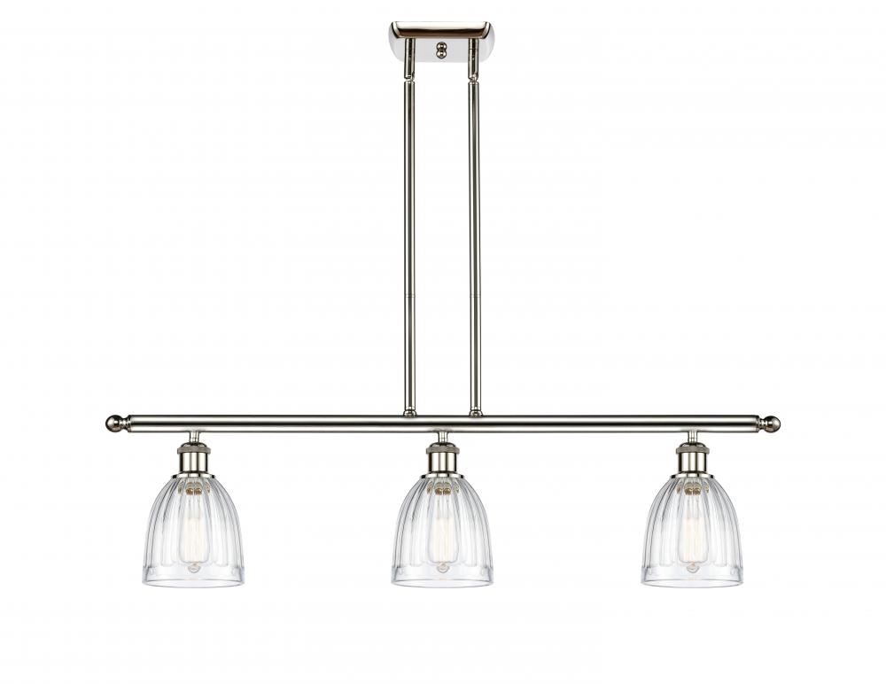 Brookfield - 3 Light - 36 inch - Polished Nickel - Cord hung - Island Light