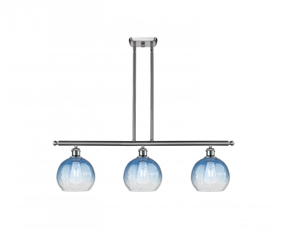 Brookhaven Globe - 3 Light - 36 inch - Brushed Satin Nickel - Stem Hung - Island Light