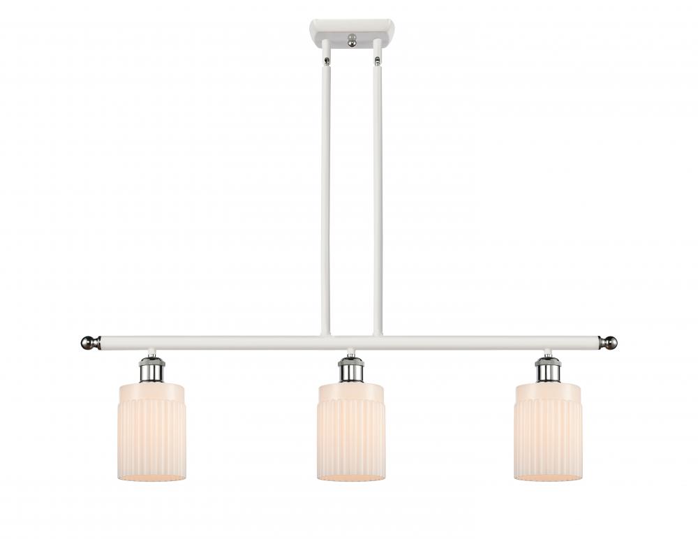 Hadley - 3 Light - 36 inch - White Polished Chrome - Stem hung - Island Light