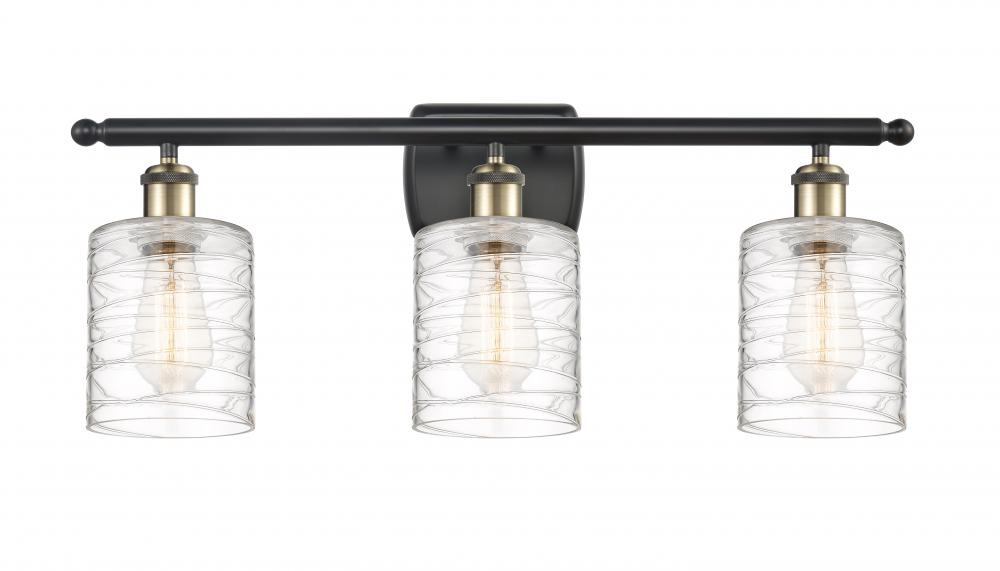 Cobbleskill - 3 Light - 25 inch - Black Antique Brass - Bath Vanity Light