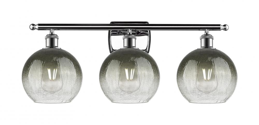 Brookhaven Globe - 3 Light - 28 inch - Polished Chrome - Bath Vanity Light