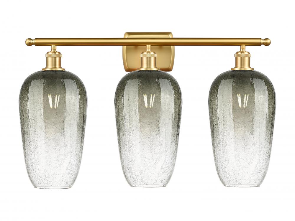 Brookhaven Flute - 3 Light - 27 inch - Satin Gold - Bath Vanity Light