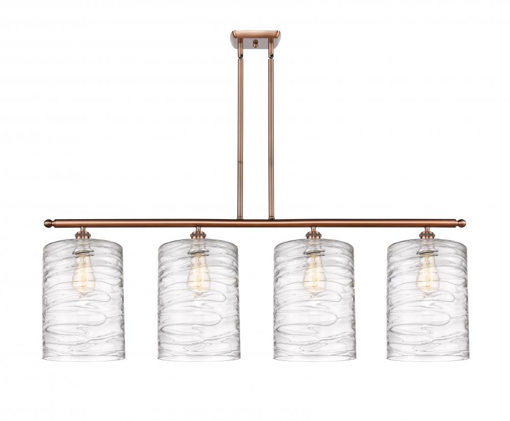 Cobbleskill - 4 Light - 48 inch - Antique Copper - Cord hung - Island Light