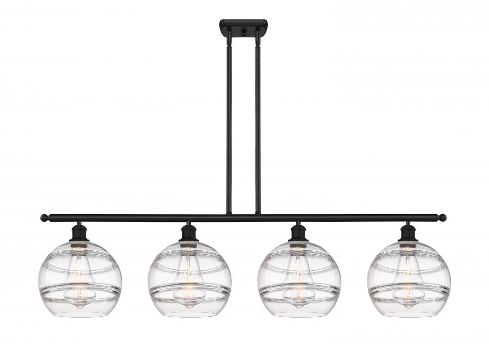 Rochester - 4 Light - 48 inch - Matte Black - Cord hung - Island Light