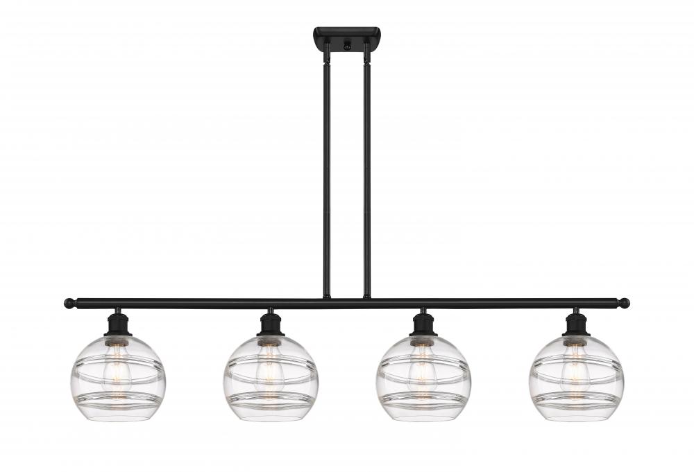 Rochester - 4 Light - 48 inch - Matte Black - Cord hung - Island Light