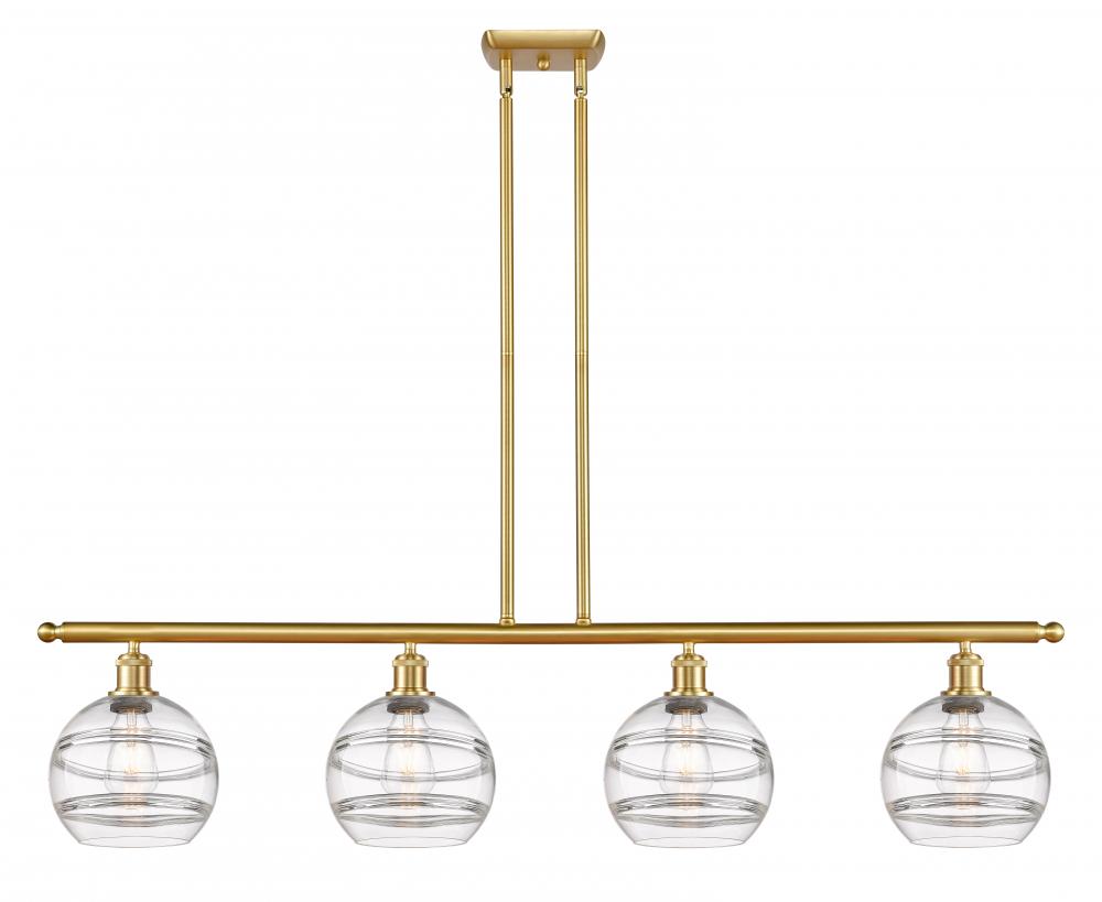 Rochester - 4 Light - 48 inch - Satin Gold - Cord hung - Island Light