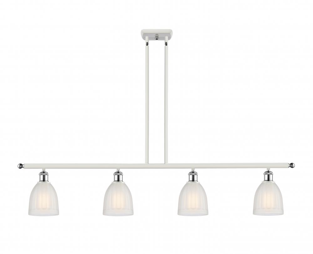 Brookfield - 4 Light - 48 inch - White Polished Chrome - Cord hung - Island Light