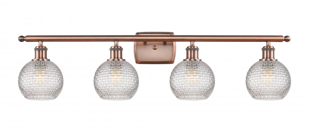 Athens - 4 Light - 36 inch - Antique Copper - Bath Vanity Light