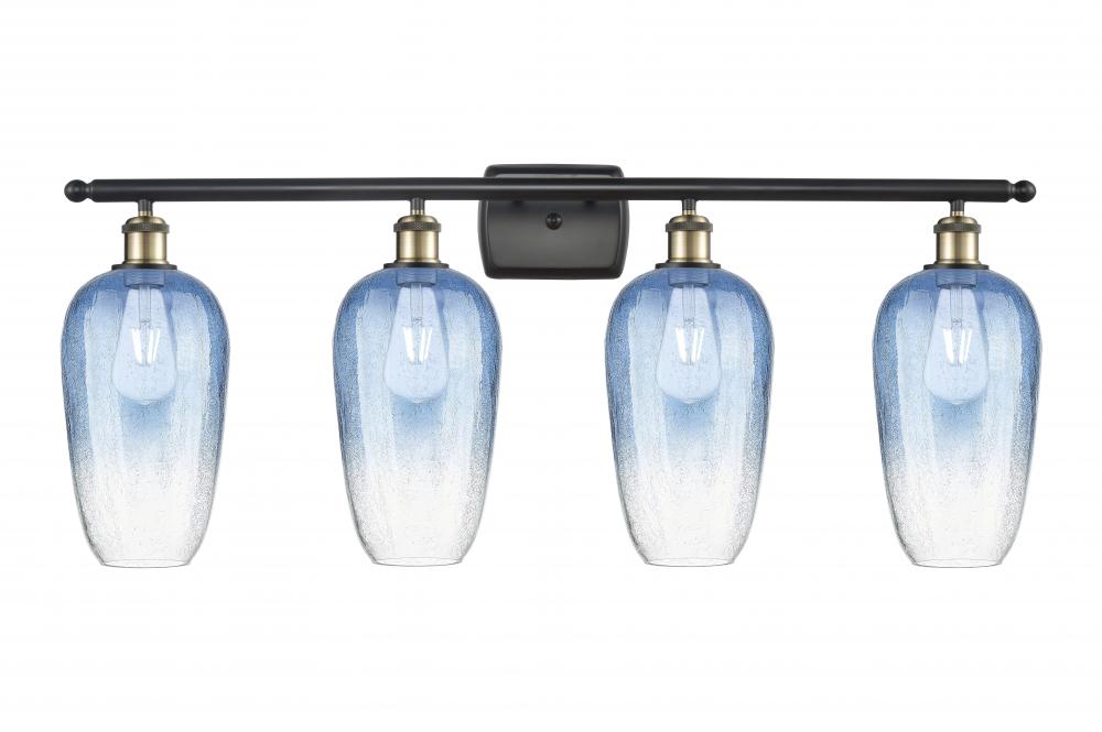Brookhaven Flute - 4 Light - 37 inch - Black Antique Brass - Bath Vanity Light