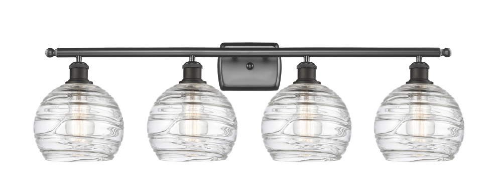 Athens Deco Swirl - 4 Light - 38 inch - Oil Rubbed Bronze - Bath Vanity Light
