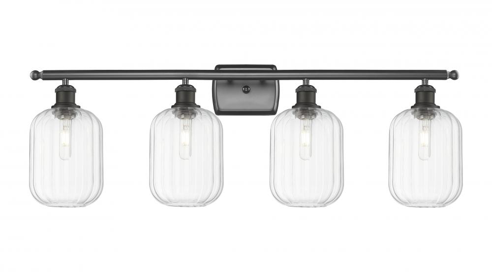 Preston Cylinder - 4 Light - 37 inch - Oil Rubbed Bronze - Bath Vanity Light