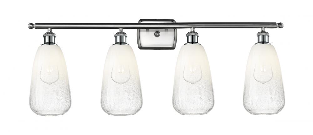 Brookhaven Almond - 4 Light - 36 inch - Brushed Satin Nickel - Bath Vanity Light