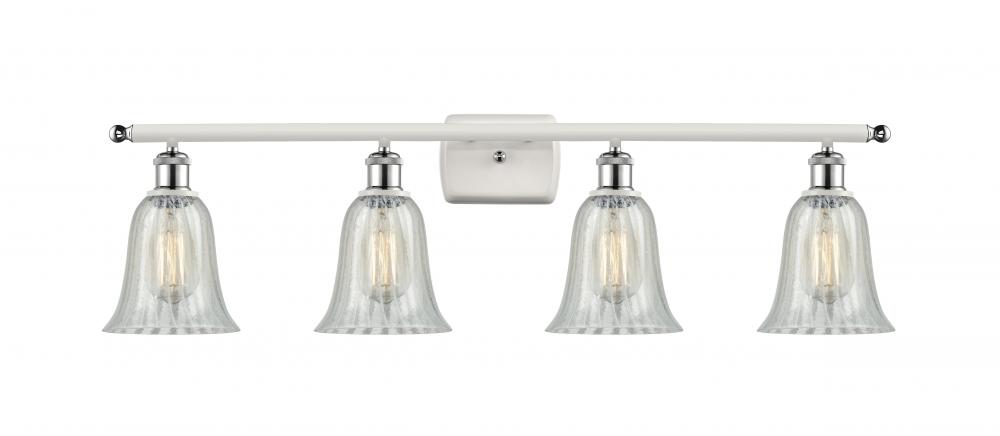 Hanover - 4 Light - 36 inch - White Polished Chrome - Bath Vanity Light