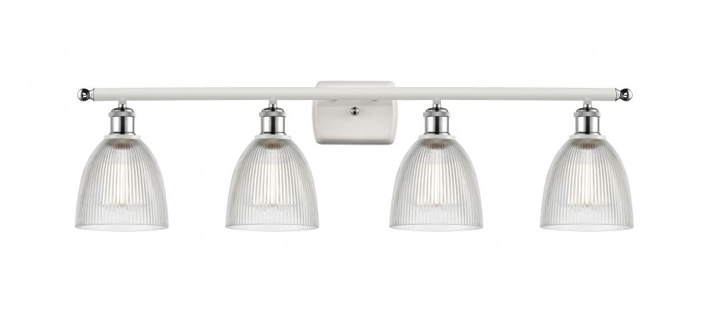 Castile - 4 Light - 36 inch - White Polished Chrome - Bath Vanity Light