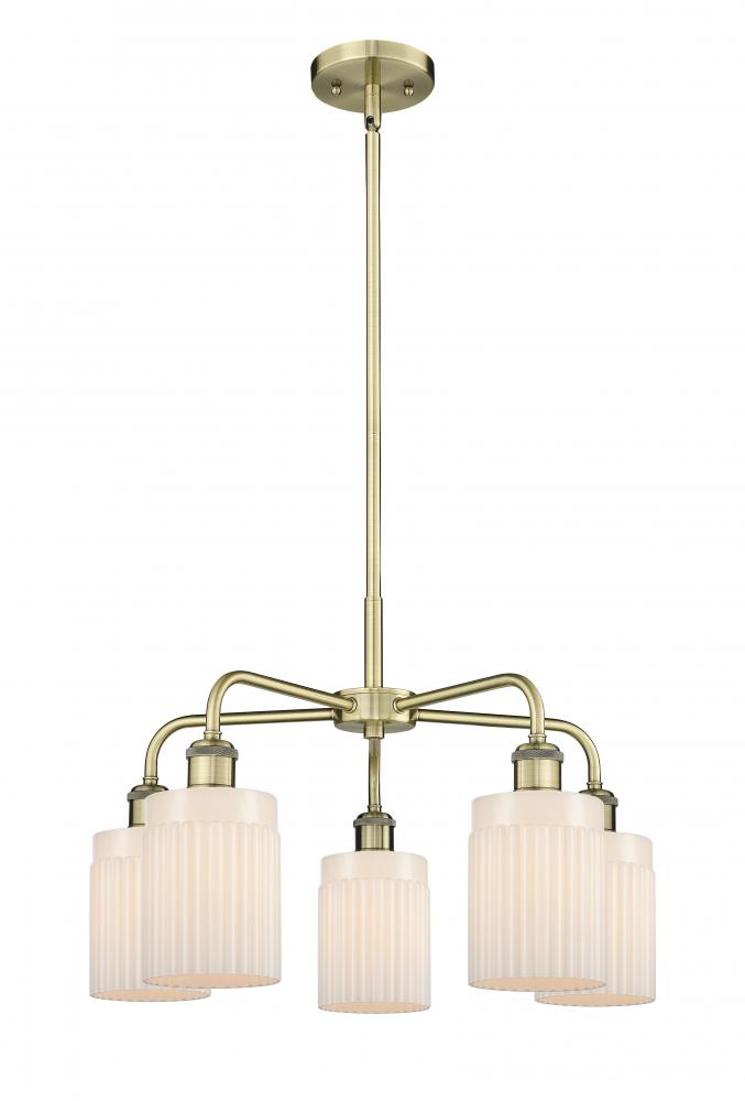 Hadley - 5 Light - 23 inch - Antique Brass - Chandelier