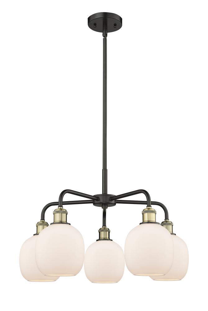 Belfast - 5 Light - 24 inch - Black Antique Brass - Chandelier