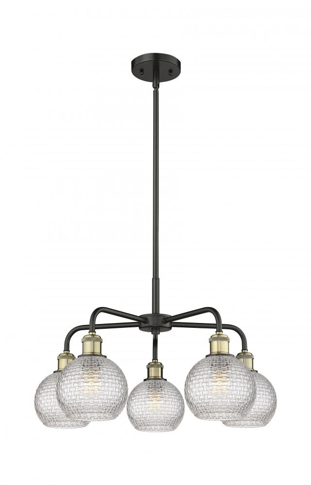 Athens - 5 Light - 24 inch - Black Antique Brass - Chandelier