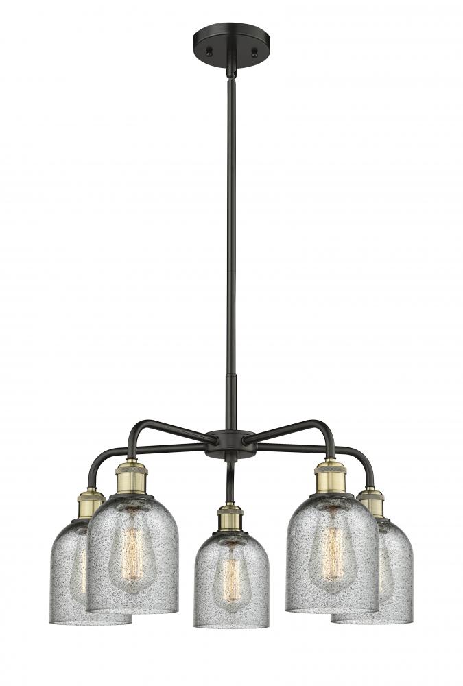 Caledonia - 5 Light - 23 inch - Black Antique Brass - Chandelier